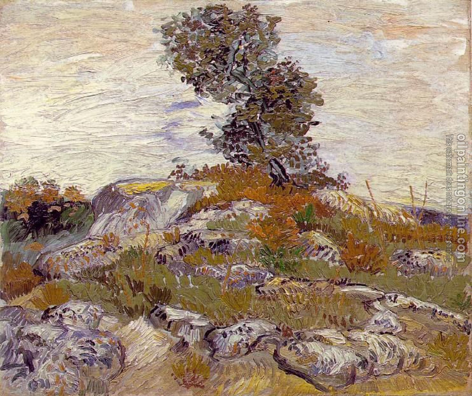 Gogh, Vincent van - Rocks with Oak Tree
